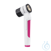 LuxaScope Dermatoskop LED 2,5 V, weiß/magenta, Kontaktscheibe mit Skala...