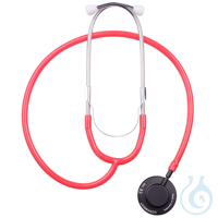 LuxaScope Sonus Flat Flex Stethoskop Aluminium, Schlauch rot LuxaScope Sonus...