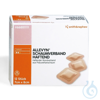 Allevyn Schaumverband haftend steril, 7 x 8 cm (12 Stck.) UK = 12 Pack...