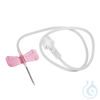 Wingflo Flügelkanülen 18 G, 1,20 x 19 mm, rosa (50 Stck.) UK = 20 Pack...