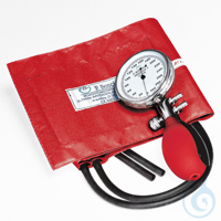 Prakticus II Blutdruckmessgerät Ø 68 mm 2-Schlauch, rot, kpl. im Etui...