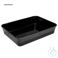Instrumentenschale 190 x 150 x 40 mm, hoher Rand, schwarz Pack = 5 Stck....