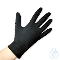 Latex U.-Handschuhe Gr. L, schwarz, unsteril, puderfrei (100 Stck.) UK = 10...