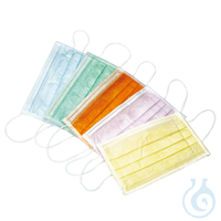 Einmal-Mundschutz Farbmix, mit runden, latexfreien Ohrschlaufen (50 Stck.) UK...