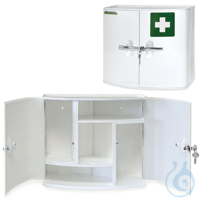 Verbandschrank Kunststoff 2-türig, 38,5 x 18 x 32,5 cm, weiß, leer...