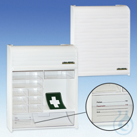 Verbandschrank Kunststoff mit Jalousie, 42 x 10 x 48 cm, weiß, leer...