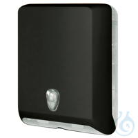 Falthandtuchspender Kunststoff schwarz, H 40 x B 29 x T 13 cm...
