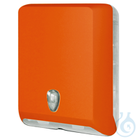Falthandtuchspender Kunststoff orange, H 40 x B 29 x T 13 cm...