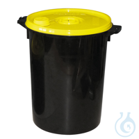 Kanülenabwurfbehälter schwarz 21,0 Ltr., gelber Deckel Kanülenabwurfbehälter...