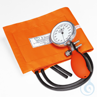 Prakticus II Blutdruckmessgerät Ø 68 mm 2-Schlauch, orange, kpl. im Etui VE=...