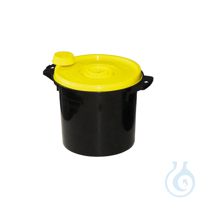 Kanülenabwurfbehälter schwarz 5,0 Ltr., gelber Deckel Kanülenabwurfbehälter...