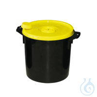 Kanülenabwurfbehälter schwarz 11,3 Ltr., gelber Deckel Kanülenabwurfbehälter...
