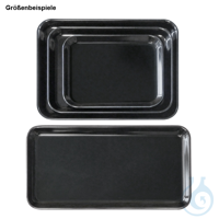 Instrumententablett 190 x 150 x 17 mm, flach, schwarz Pack = 5 Stck....