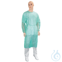 Vlies-Infektionsschutzkittel mit Gummizugbündchen grün XL (10 Stck.) UK = 10...