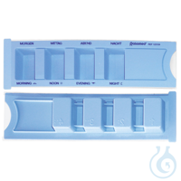 Medikamentendispenser ratiomed, blau, mit Beschriftung: deutsch/englisch,...