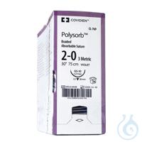 Polysorb geflochten GS-10 2/0=3 violett Nahtmaterial Fadenlänge 75 cm (36...