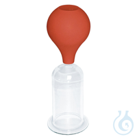 Massage-Schröpfglas mit Olive und Ball, 11 x 5 cm Ø, mundgeblasen...
