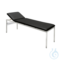 Untersuchungsliege ratiomed schwarz, verchromt, inkl. Rollenhalter Polster 60...