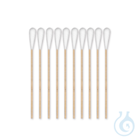 Wattestäbchen Holz, 15 cm lang, Ø 3 mm, Wattekopf Ø 9 mm (50 Stck.) Kart. =...