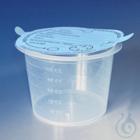 Urinbecher mit Selbstklebedeckel 100 ml VE/UK = 1000 Stck. Urinbecher mit...