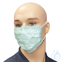 OP-Masken Typ II, 3-lagig, grün, mit Ohrschlaufen (50 Stck.) UK = 20 Pack...