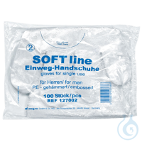 SOFT line PE-Handschuhe Herren Beutel (100 Stck.) UK = 100 Btl.  03032025...