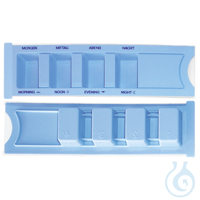 Medikamentendispenser blau (5x40 Stck.) mit Beschriftung: deutsch/englisch,...