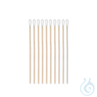 Wattestäbchen Holz, steril, 15 cm lang, Ø 2,5 mm, Wattekopf Ø 5 mm (100...