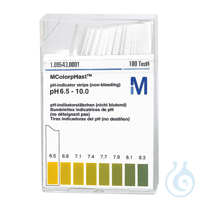 pH-Indikatorstäbchen nicht blutend pH 6,5-10 Spezialindikator (1x100 T.)...