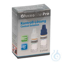 Gluceofine Pro Kontroll-Lösung normal / hoch (2 x 4 ml) UK = 200 Pack...