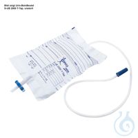 SERVOCURA Urin-Bettbeutel 2000 ml, S-UB 2000s T-Tap, steril, mit T-Tap Ventil...