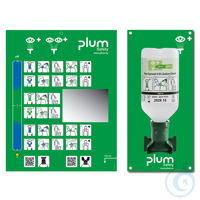 Plum Augenspülstation mit 1 Flasche, inkl. Wandhalter und Piktogramm Plum...