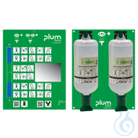 Plum Augen-Notfallstation offen, 2 Flaschen inkl. Wandhalter, Piktogramm,...