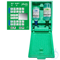 Plum Augen-Notfallstation Duo mit 2 Flaschen in Wandbox mit Anleitung, und...