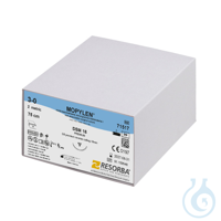 MOPYLEN DSM 18 3/0=2 blau monofil, Nahtmaterial Fadenlänge 75 cm (36 Stck.)...