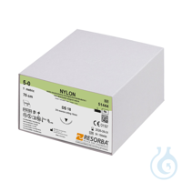 NYLON DS 18 5/0=1 schwarz monofil, Nahtmaterial Fadenlänge 75 cm (36 Stck.)...