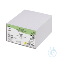 NYLON DSM 18 3/0=2 schwarz monofil, Nahtmaterial Fadenlänge 45 cm (36 Stck.)...