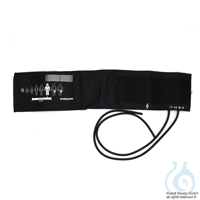 Klettenmanschette Erwachsene starke Arme 70 x 15 cm, 2-Schlauch, schwarz...