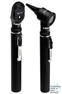 ri-mini Oto-/Ophthalmoskop XL 2,5 V schwarz, mit 2 Griffen Typ AA  in...