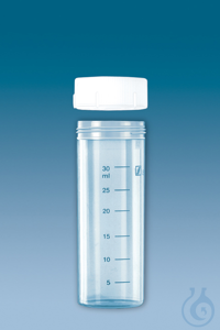 PP-Röhrchen 40 ml, 84 x 30 mm, mit beiliegendem Verschluss (50 Stck.) UK = 9...