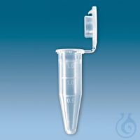 SafeSeal PP-Reaktionsgefäße 1,5 ml, mit anhängendem Deckel farblos (4x250...