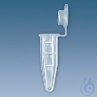PP-Reaktionsgefäße 1,5 ml m. anhängendem PP-Stopfen, farblos (500 Stck.) UK =...