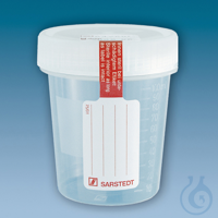 Schraubbecher 100 ml steril, mit montiertem Schraubdeckel (5 Stck.)...