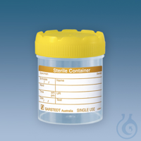 Mehrzweck-Becher 70 ml mit montiertem Schraubverschluss gelb (200 Stck.)...