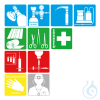 Piktogramm-Serie NOTFALLMEDIZIN G 11 große Piktogramme, je ca. 80 x 80 mm...