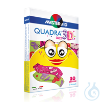 Quadra 3D girls Wundverband zwei Formen Sortiment (20 Stck.) UK = 192 Pack...