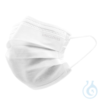 Einmal-Mundschutz Profil Plus, mit Gummizug, weiß  (50 Stck.) UK = 10 Pack...