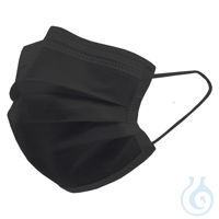 Einmal-Mundschutz Profil Plus, mit Gummizug, schwarz (50 Stck.) UK = 10 Pack...