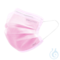 Einmal-Mundschutz Profil Plus, mit Gummizug, pink (50 Stck.) UK = 10 Pack...