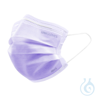 Einmal-Mundschutz Profil Plus, mit Gummizug, violett (50 Stck.) UK = 10 Pack...